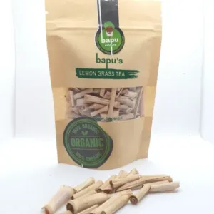 bapu's lemon grass tea | 25 grams craft paper zipper bag | efective tea for weight loss | improve insulin sensitivity | reduce body fat |