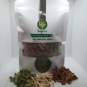 bapu's moringa tea (slim tea) | lemon grass + moringa leaf + dry rose | best for weight loss | working women | permote healthy hair & nail | improve digestion | reduce risk of anemia | rich in antioxidants | qehwa |